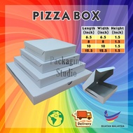 (10PCS) WHITE PIZZA BOX; CAKE BOX; KUIH TALAM BOX; KOTAK PIZZA; FOOD BOX; EGG TART BOX FACTORY PRICE