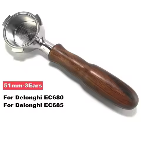 Bottomless Portafilter for Delonghi EC685 Delonghi Dedication EC680 Coffee Filter Holder 51mm Delong