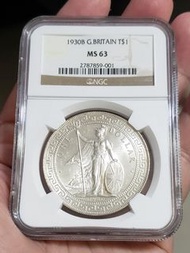 (高分站洋) 1930B 英國貿易銀幣壹圓  港光/ 站洋銀幣  已評NGC MS63高分
