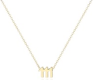 Angel Number Necklace for Women,18K Gold Plated 111 222 333 444 555 777 888 999 1111 Necklace Numero