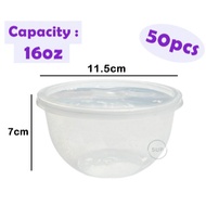 Microwavable Round Container 16oz (Round)/ Take Away Container / Bekas Makanan