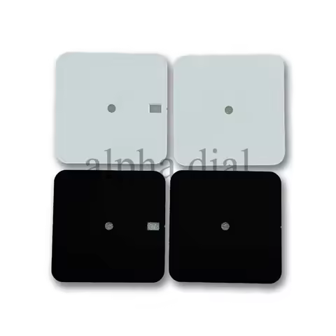 27mm No Logo Pure Simple White Black Matte Dial Suitable For Seiko Santos Cartier NH35/36/4R Automat