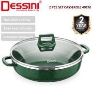 DESSINI ITALY iPT-SP40 Casserole Induction Die Cast Aluminium Non Stick Stock Pot Bowl Deep Fry Pan 