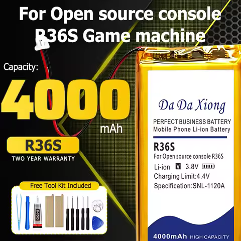 DaDaXiong R36S 4000mAh NEW Battery for Open source console R36S Game machine Batteries