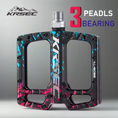 Bike Pedals 9/16 Inch Mountain Bike Pedal Premium Road Bike Pedals Wide Paltform and Lightweight Alu