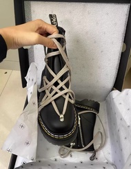 🍬RICK OWENS x Dr.Martens DS RO 五芒星馬丁靴 1460bex 拉鏈短筒 男女同款 黑色