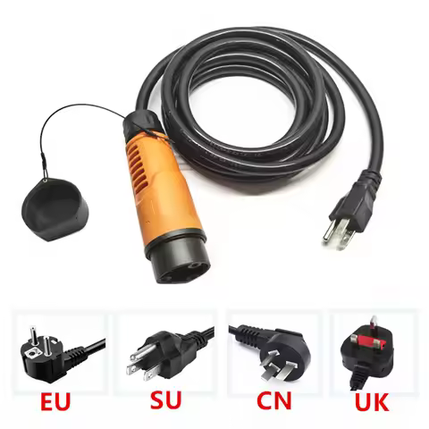 11 FT EV car Charging Power US / EU / UK / CN Plug with cable YEEDA Y30 16A Universal Wuling LvTong 