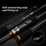 O+A Guide Eging Rod, 4-Section Portable Squid Rod High Carbon Fiber Casting Design
