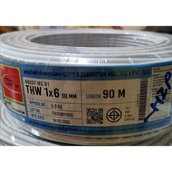 ​ THW Wire Size 1X6 SQMM. Length 90 Meters THAI UNION Has Tis.