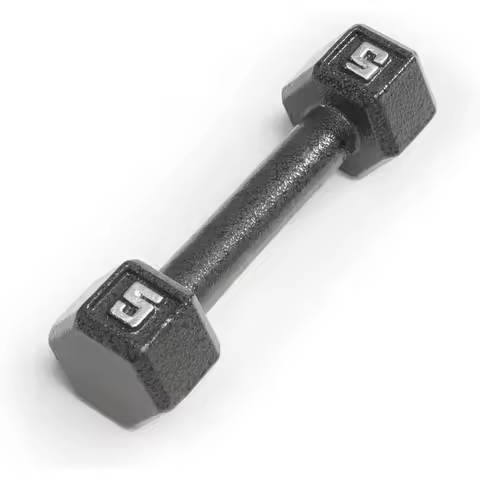 Cast Iron Hex Dumbbells - Available in Sizes from 3-lb to 100-lb, Sold Individually for Custom Home 