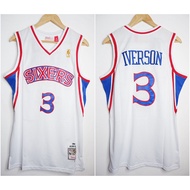 NBA CLASSIC HWC SIXERS 3 ALLEN IVERSON WHITE MITCHELL&NESS BASKETBALL JERSEY