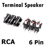 Socket RCA 6 Pin 6 Lubang 2x3