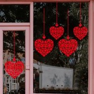 LIVESTAR Romantic Heart Shaped Home Wall Stickers PVC Restaurant Window Display Sticker Valentine's 