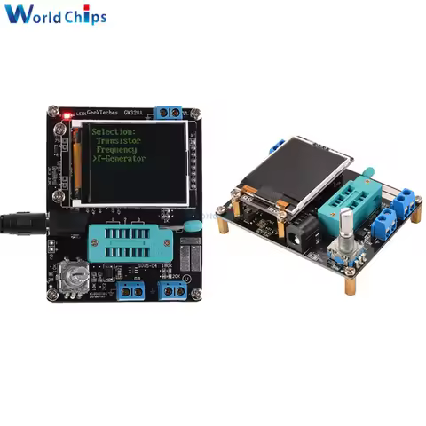 GM328B GM328 Transistor Tester Diode Voltage Frequency LCR Meter PWM Square Wave Signal Generator Ru