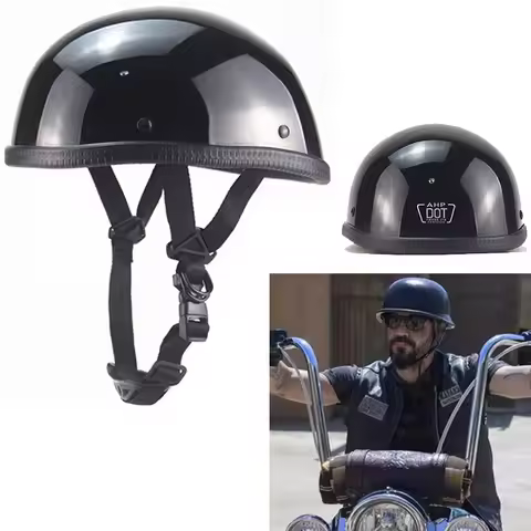 1X Motorcycle Helmet Open Face Helmet Half Helmet Retro Moto Casco Capacete Dot Approved Half Face S
