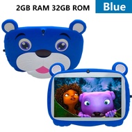 7 inch Android Kids Learning Tablet 3500mAh 2GB RAM 32GB ROM WIFI Quad Core Android 10.0 4G SIM Blue