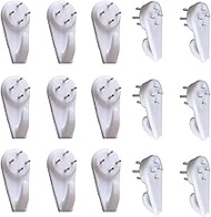 20PCS White Plastic Wall Hooks, 5cm/1.97" Length, Max Load 10kg/22lbs, Suitable for Hard Walls, Hang