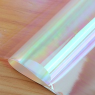 Colorful Waterproof Flower Wrapping Paper Florist Supplies Rainbow Iridescent Cellophane for Bouquet