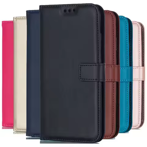 Solid Color Leather Wallet Case For Huawei P8 P9 P10 P20 P30 P40 Lite Pro 2017 P40Lite P30lite P20Li