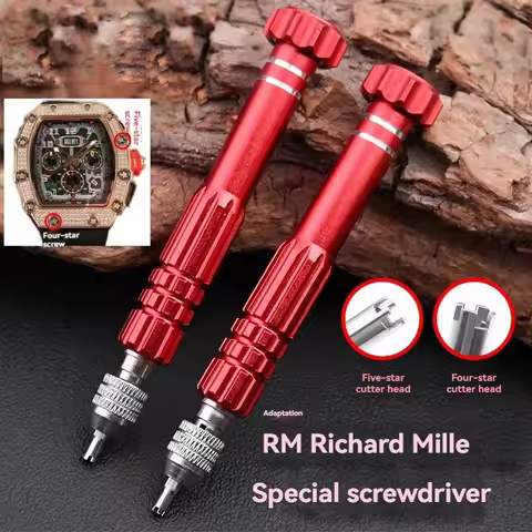 For Richard Miller Five-star Screwdriver Case Disassemble and Open Bezel Replace Strap with Four-sta
