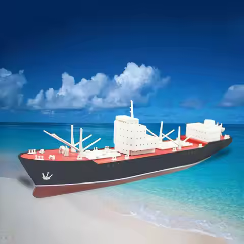 1Pc 1:150 DIY Scale Ship Model Plastic Million Ton Oil Tanker for Home Desktop Decor Toys Gift for K
