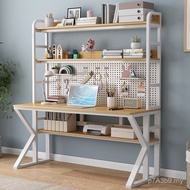 A a9l Computer Desk Office Solid Wood Board Student Bookshelf Desk Learning Writing Integrated Deskt