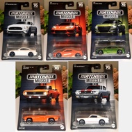 MATCHBOX - 2019 FORD MUSTANG COUPE, 2020 CORVETTE C8, 2018 DODGE CHARGER, 1969 CAMARO SS 396 CONVERT