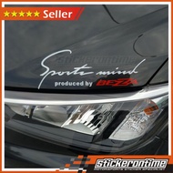 Bezza Sport Mind Car Sticker for Bonet