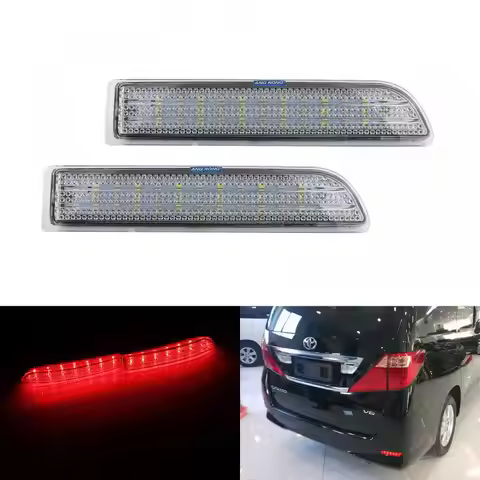 2x Rear Bumper Reflector LED Brake Reverse Light For Toyota Avensis Alphard RAV4