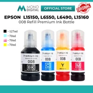 Epson 008 Original Pigment Ink Bottle Black Cyan Magenta Yellow For L15150 L15160 L6550 L6490