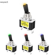 [WY3] 1PCS 30A 12V LED Toggle Switch Lighted Toggle Roer Switch SPST ON Off 2 Position 3Pin For Auto