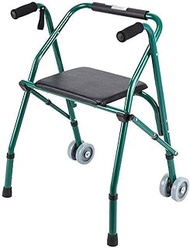 Walker Four-Legged Crutches Rehabilitation Walking Frame With Seat Plate Non-Slip Walking Stick With Hospital Walker Elderly little surprise