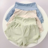 [NEW MODEL] Pants Q84: Women's Sports Shorts with 2-Layer Stretch Mesh Trim and Inner Pocket G-Fashi