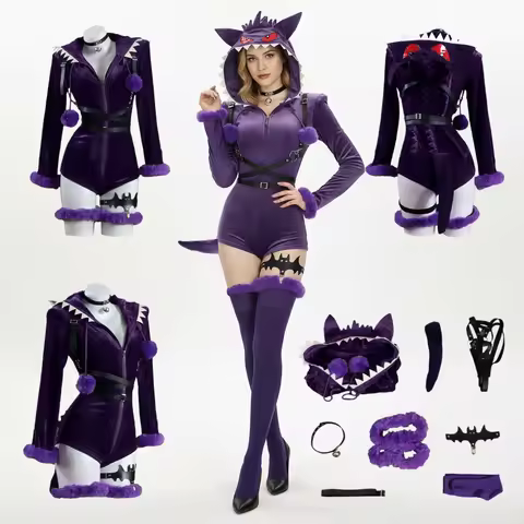 Gengar Cosplay Costume Anime Ectoplasma Christmas Halloween Party Clothing