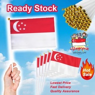 【SG Stock】Singapore flag Waving Hand National flag NDP Plastic Cloth National Day Party Birthday dec