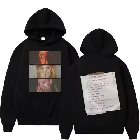 Ariana Grande Eternal Sunshine Inspired Album Print Hoodie Men Women Fashion Pullover Long-sleeved C