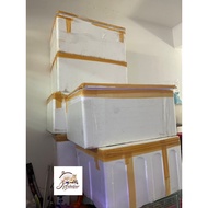 【Second Hand】XL Cooler Box Foam box Polystyrene box Seafood/Frozen food box gabus putih Ice Box whit