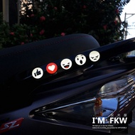 Reflective House FKW FACEBOOK FB Emoji Stickers Small Car Cute Motorcycle Waterproof Sunscreen High 