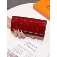 purse woman wallet woman small cute Korean Version Bright Leather Can Hold Mobile Phone Multi-Card S