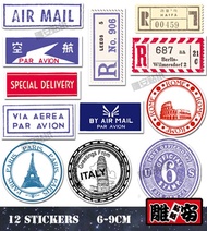 Stickers/Z042 retro sticker rimowa luggage nostalgia sticker postmark country stickers suitcase stic