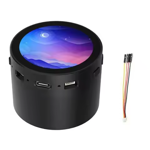 L22A-For Raspberry Pico 2 RP2350A Speaker Box Featuring 1.85 Inch Round Touchscreen Display- RP2350-