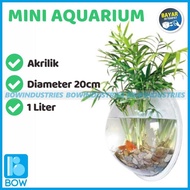 Termurah !!! AQUARIUM Mini TEMPEL gantung hiasan dinding tanaman ikan hanging fish bowl
