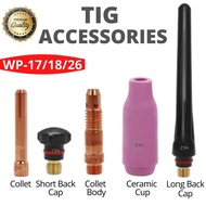 TIG tig COLLET/COLLET BODY/CERAMIC CUP/LONG OR SHORT BACK CAP/MICRO SWITCH/Spare Part