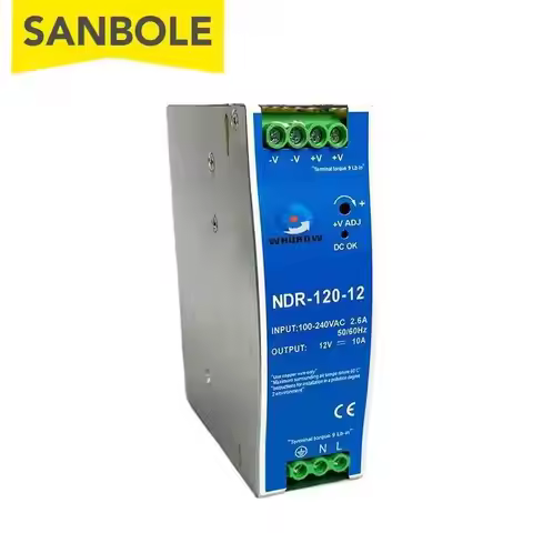 NDR-120-24 DIN Rail Mounted Guide Type Switching Power Supply Ultra-thin 12V10A /24V5A 120W Metal Sh