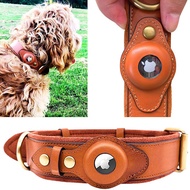 Airtag Pet Collar Luxury Leather Airtags Dog Cat Collar Anti-Lost Adjustable Location Tracker Collar For Apple AirTag