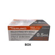 Terumo Insulin Syringe With Needle 0.5ML/1ML (27G/29G/31G) 100PCS -BOX