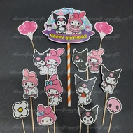 [Hot Item] Cake Topper Birthday - Kuromi + My Melody