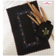 Sejadah muka cotton travel dan telekung travel with bag minipooch