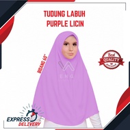 TL005 - TUDUNG LABUH SEKOLAH PURPLE ( BIDANG 60” KAIN KOSHIBO )