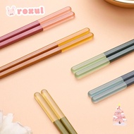ROXUL 5 Pairs Chopsticks, Multicolor 9.5 Inch/24cm Chopsticks Reusable, Easy To Use Durable Non-Slip